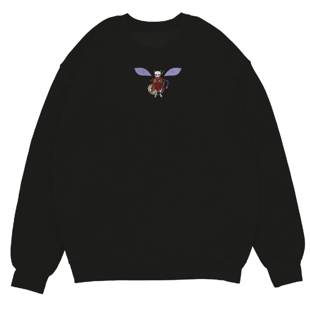 Mewtwo Madara Art Embroidered Sweatshirt Black