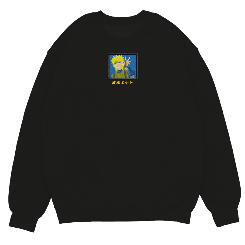 Minato Art Embroidered Sweatshirt Black