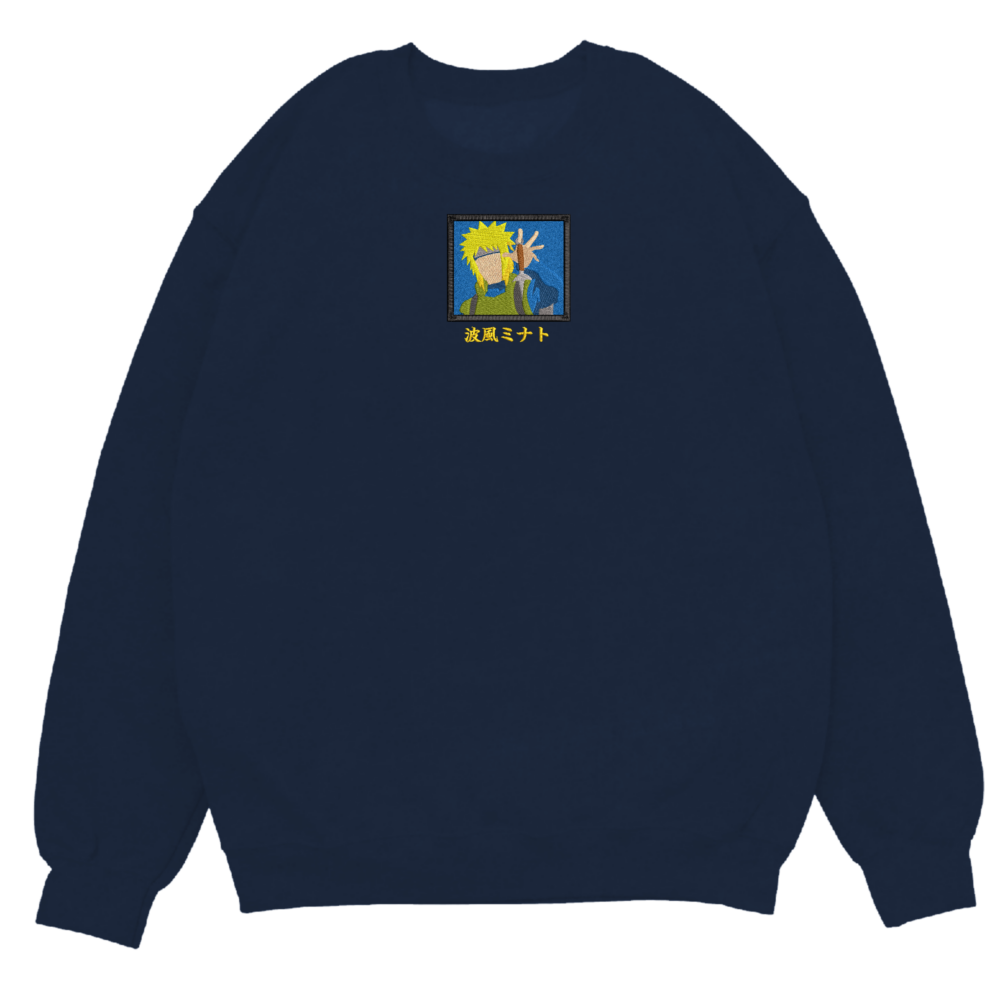 Minato Art Embroidered Sweatshirt Navy