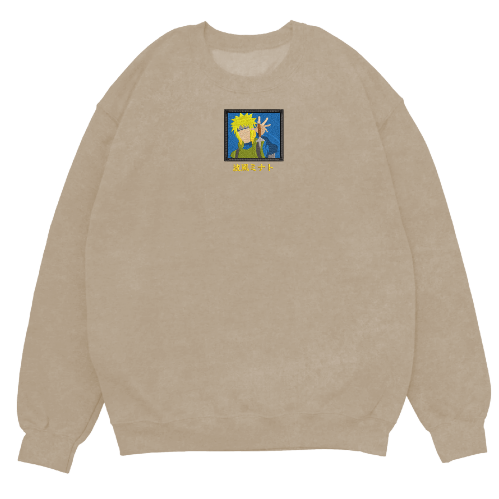 Minato Art Embroidered Sweatshirt Sand