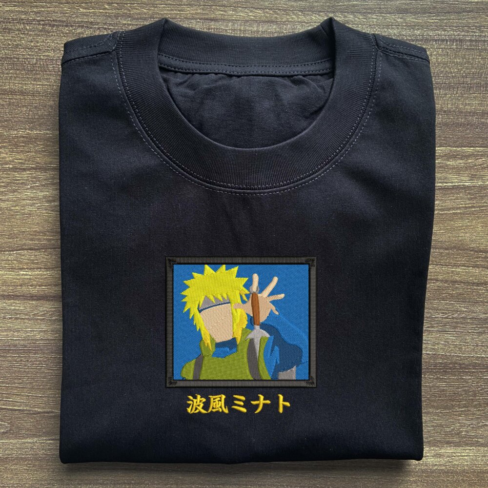 Minato Art Embroidered T shirt Black (2) Main Thumbnails T shirt