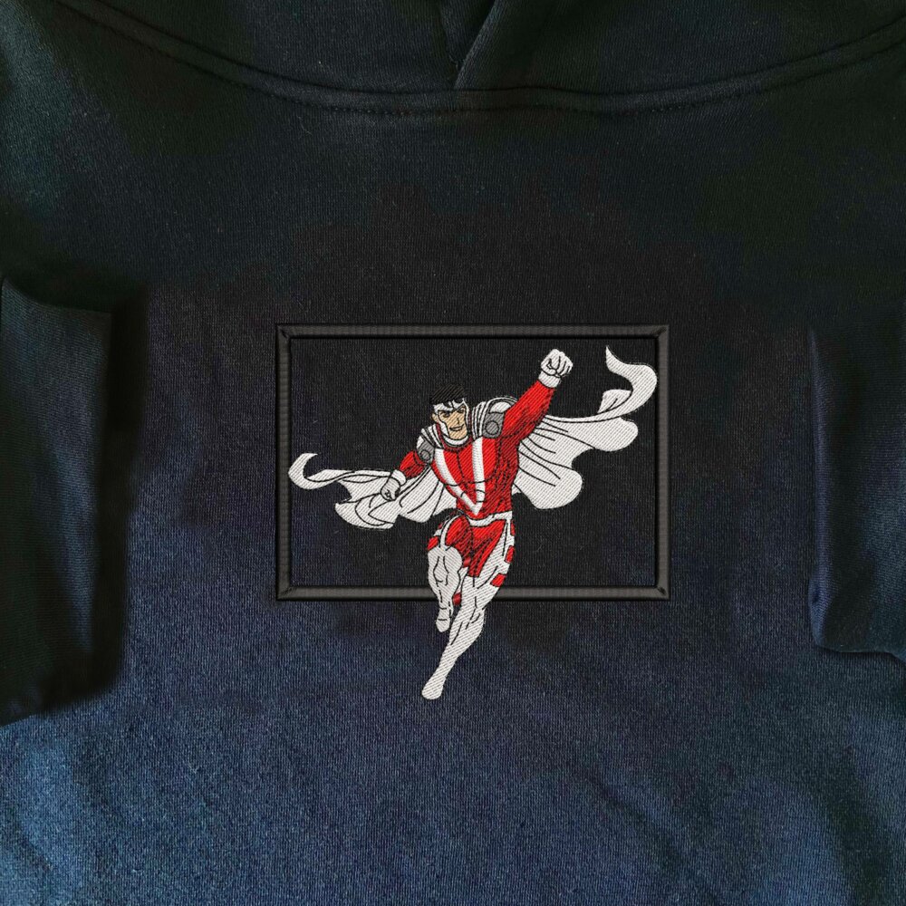 Mr.Majestic Art Embroidered Hoodie Navy (1)