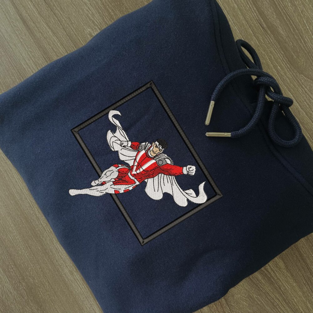 Mr.Majestic Art Embroidered Hoodie Navy (2)