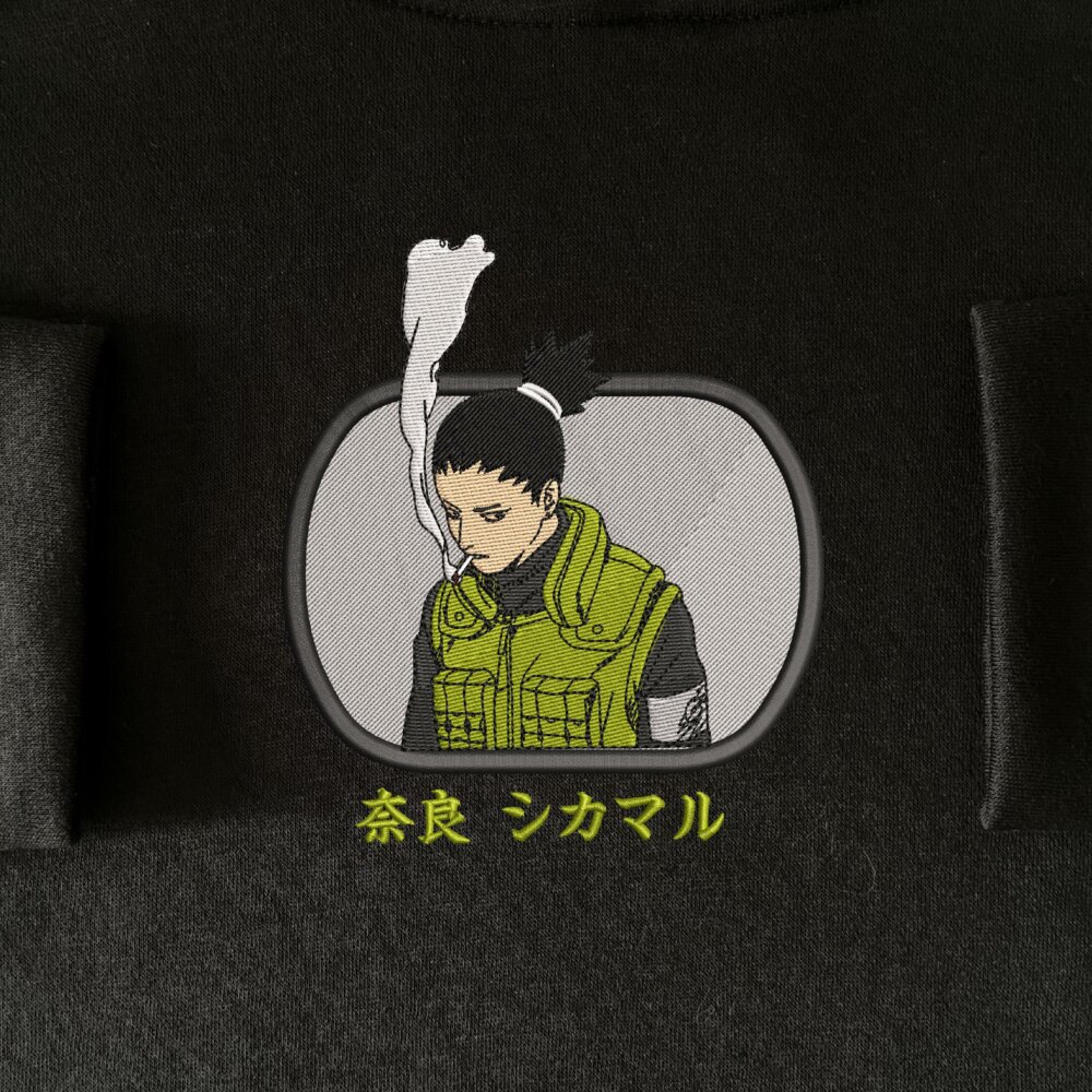 Nara Shikamaru Art Embroidered Hoodie (1) Main Thumbnails Sweatshirt