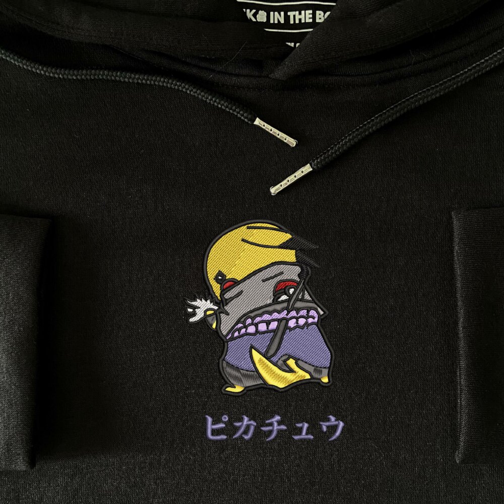 Pikasuke Art Embroidere Hoodie Black (3)