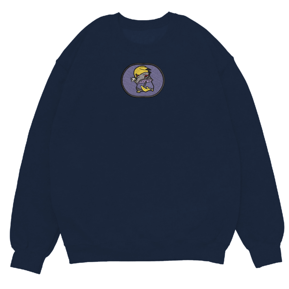 Pikasuke Uchiha Art Embroidered Sweatshirt Navy