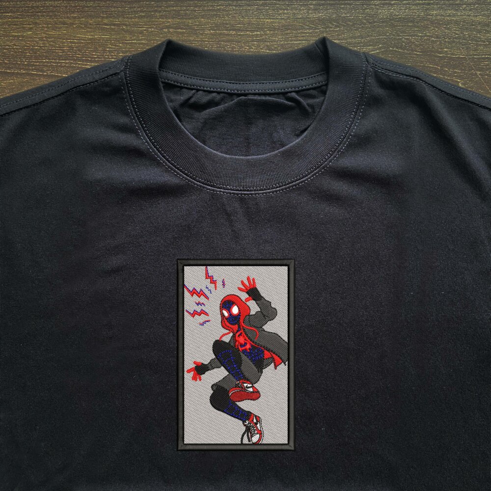 Spidey Sense Art Embroidere Black T shirt (3) Thumbnails T shirt Gallery