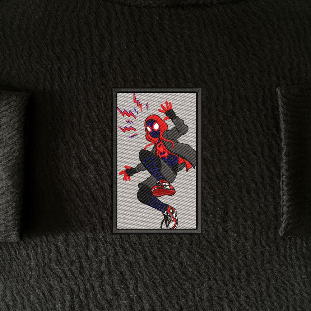 Spidey Sense Art Embroidere Hoodie Black (4) Main Thumbnails Sweatshirt