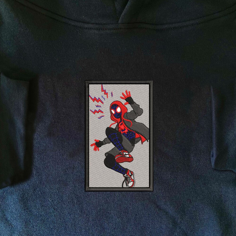 Spidey Sense Art Embroidere Hoodie Navy (1)