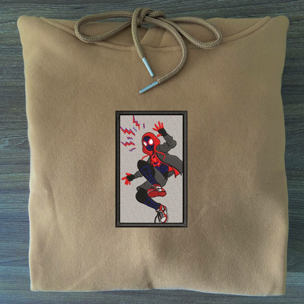 Spidey Sense Art Embroidere Hoodie Sand (3)