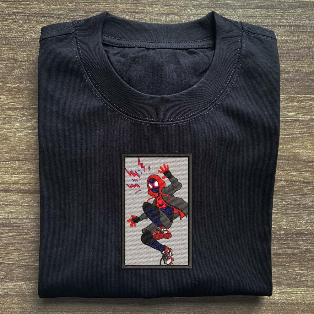 Spidey Sense Art Embroidered Black T shirt (2) Main Thumbnails T shirt