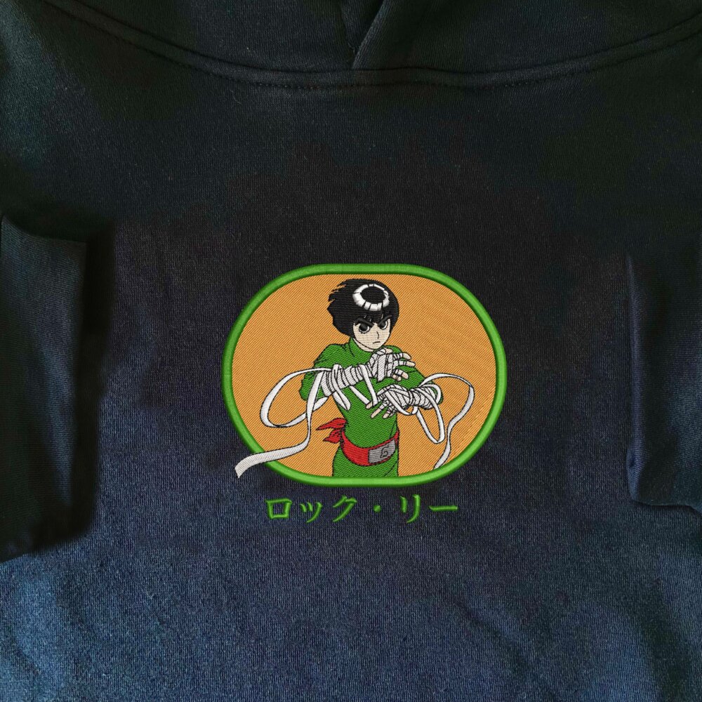 Spirited Fighter Art Embroidere Hoodie (8)