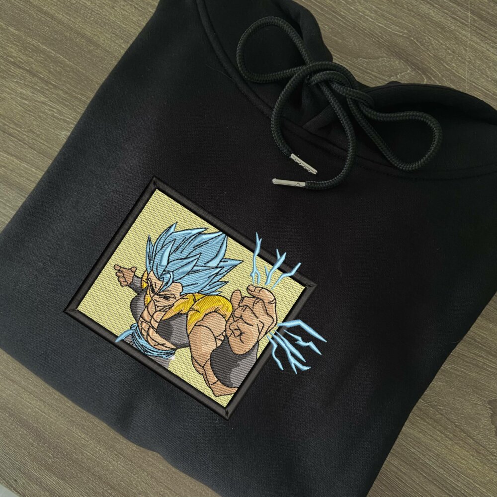 Super Saiyan Blue Gogeta Art Embroidere Hoodie (6)