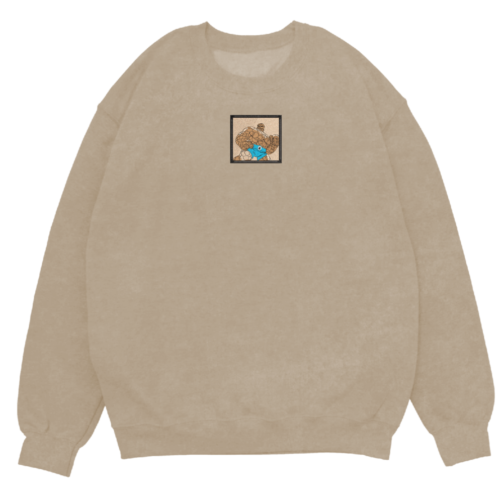 The Thing Art Embroidere Sweatshirt Sand