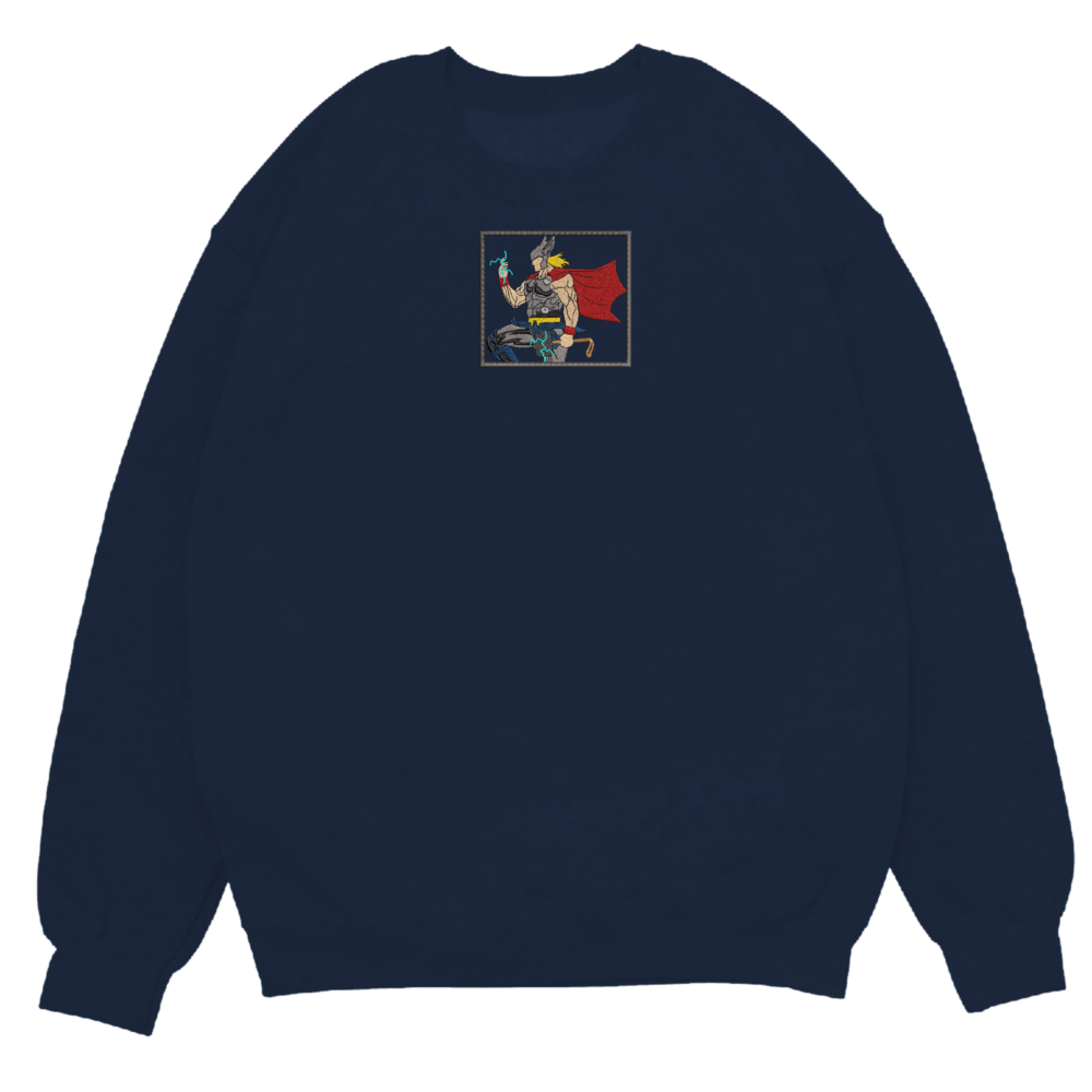 Thor Art Embroidere Sweatshirt Navy