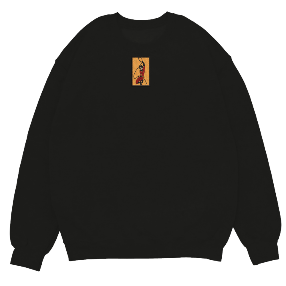 Timothy Drake Art Embroidered Sweatshirt Black