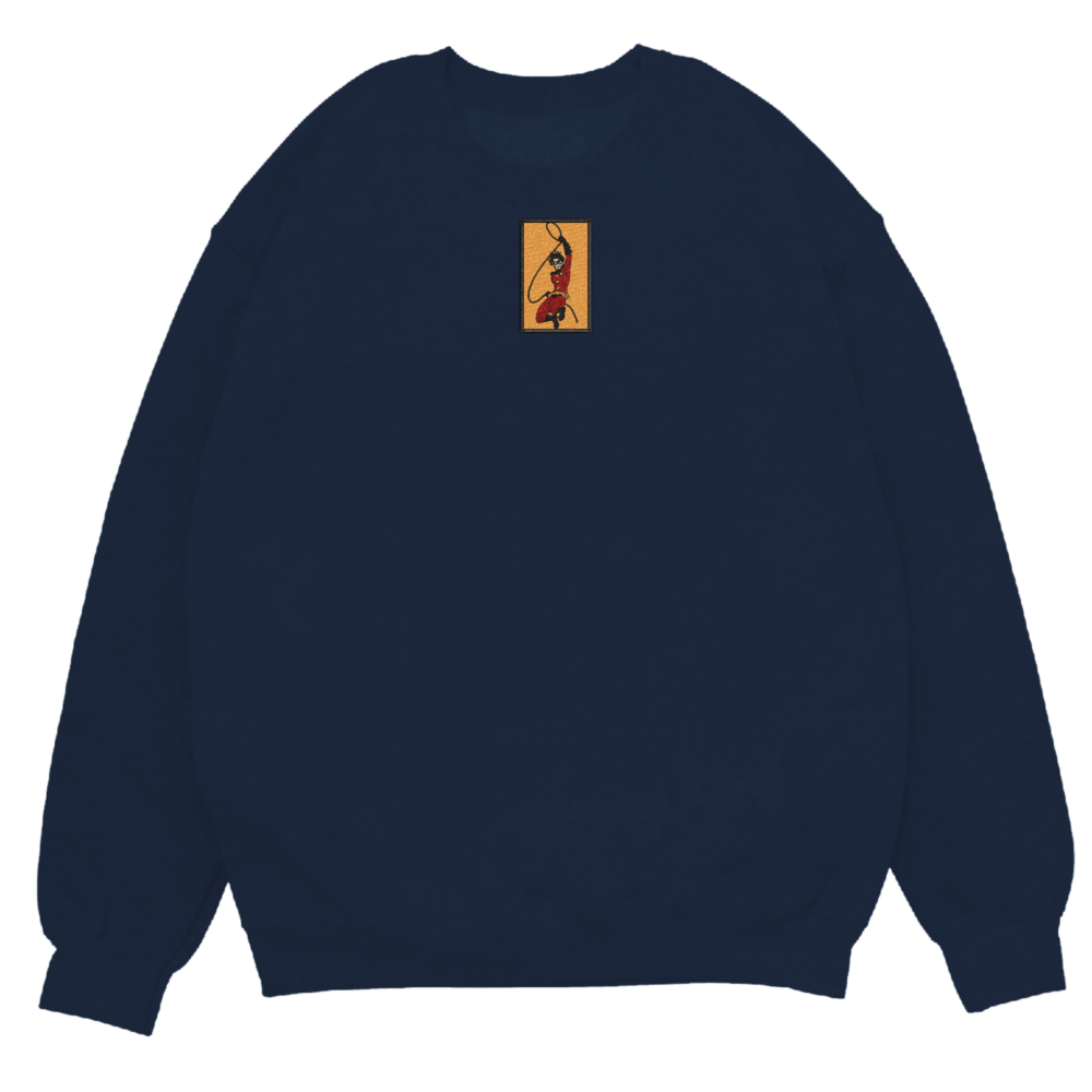 Timothy Drake Art Embroidered Sweatshirt Navy