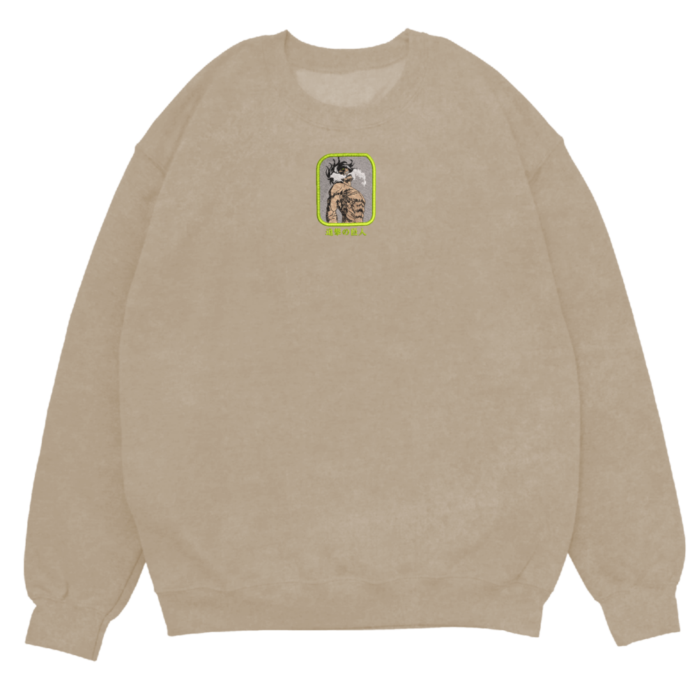 Titan Attack Art Embroidere Sweatshirt Sand