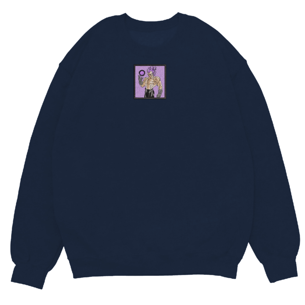 Vegeta Ego Ultra Art Embroidered Sweatshirt Navy