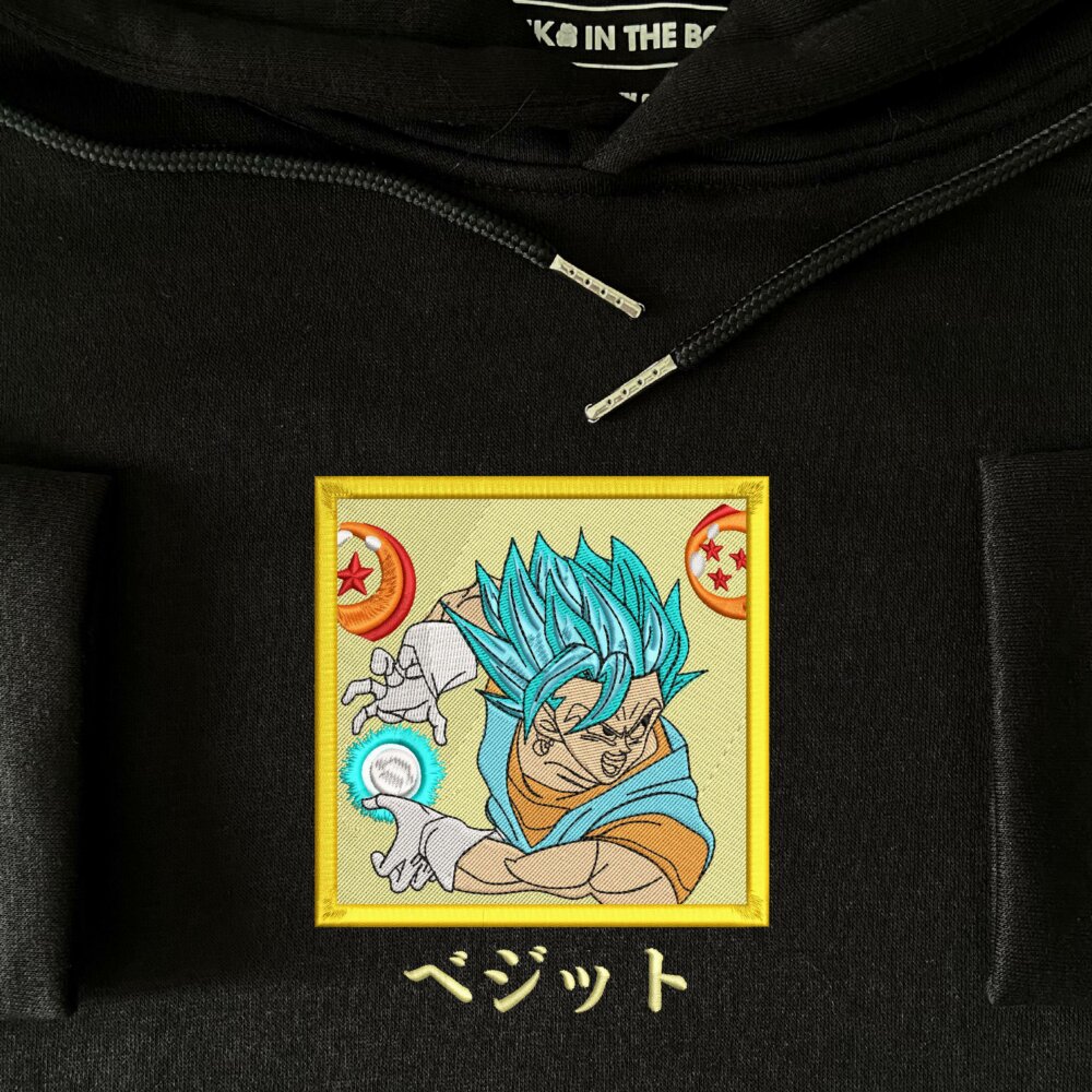 Vegito Art Embroidere Hoodie Black (3)