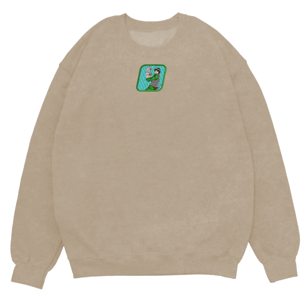 Youthful Power Art Embroidere Sweatshirt Sand