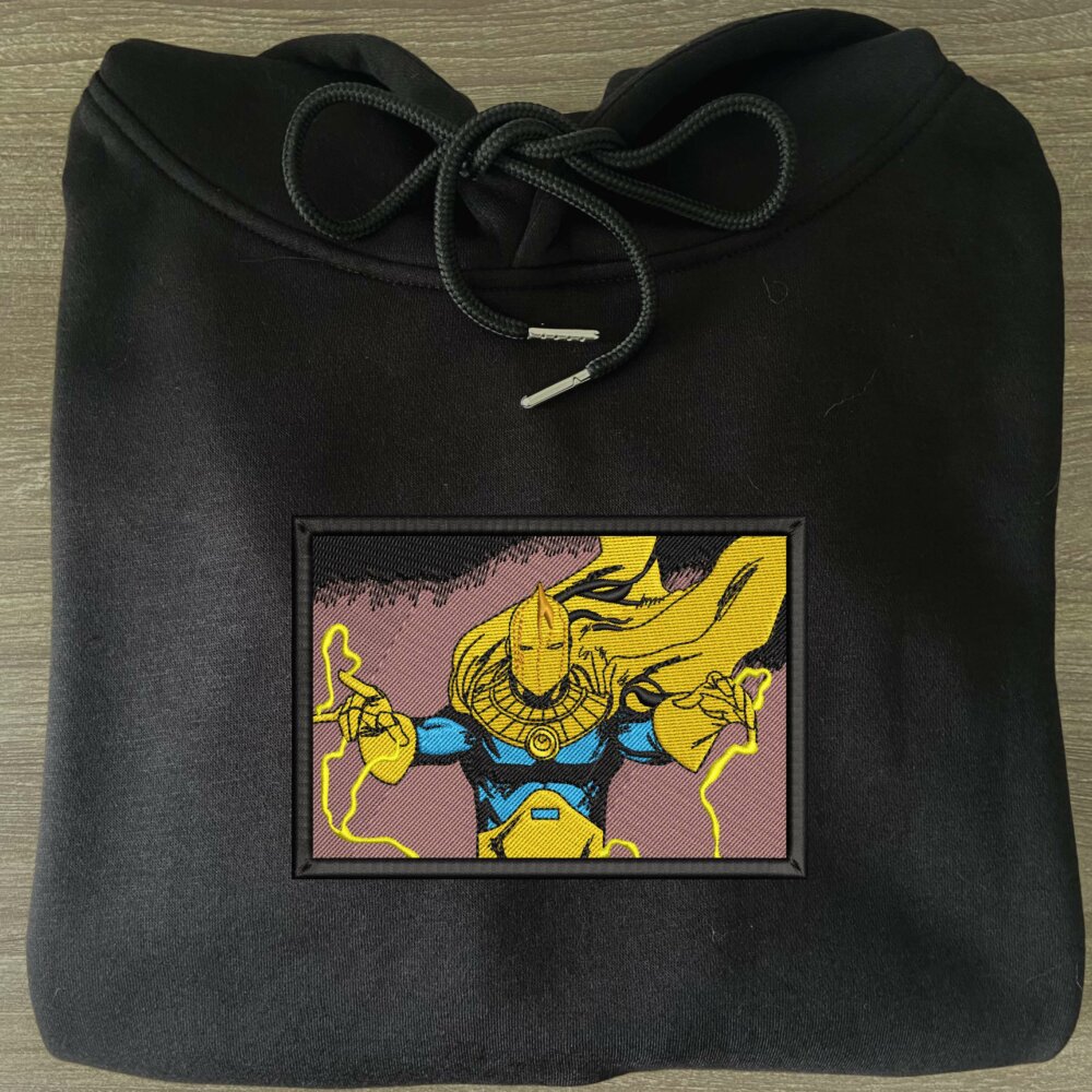 Doctor Fate Art Embroidered Hoodie Black (2)