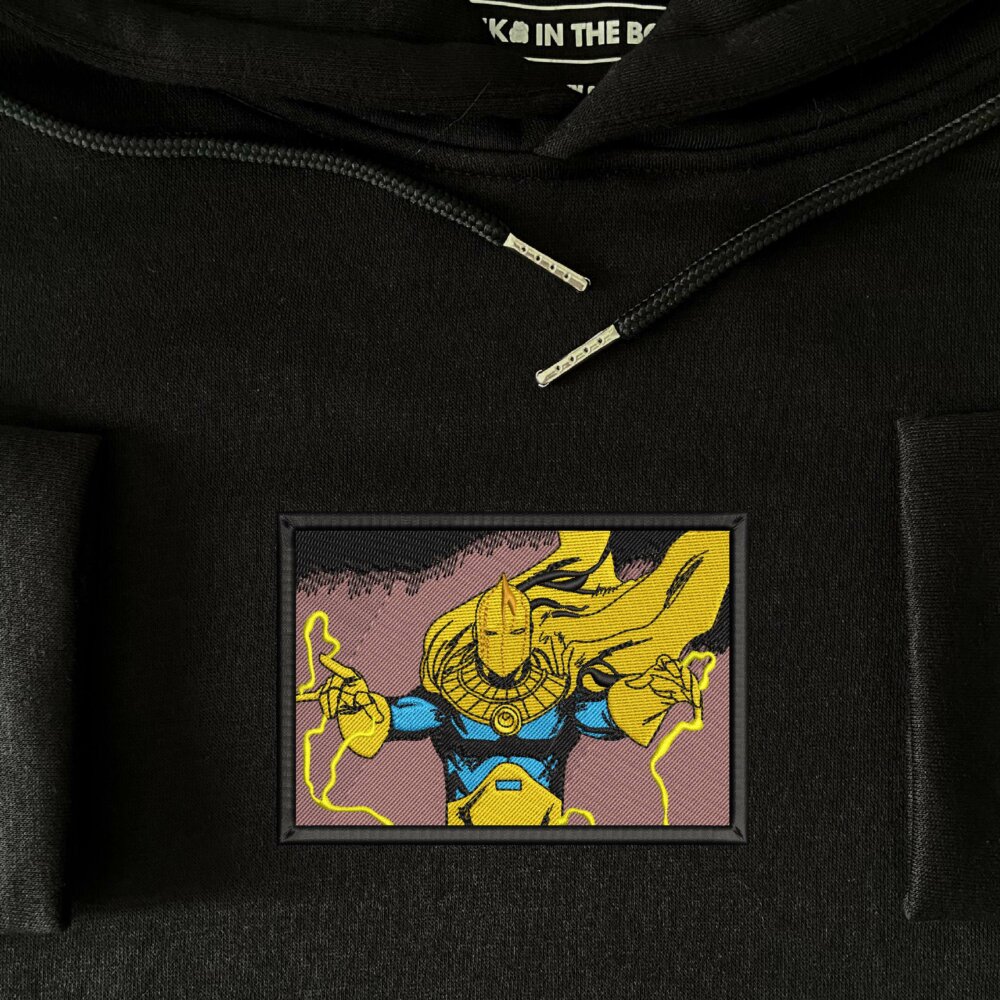 Doctor Fate Art Embroidered Hoodie Black (3)