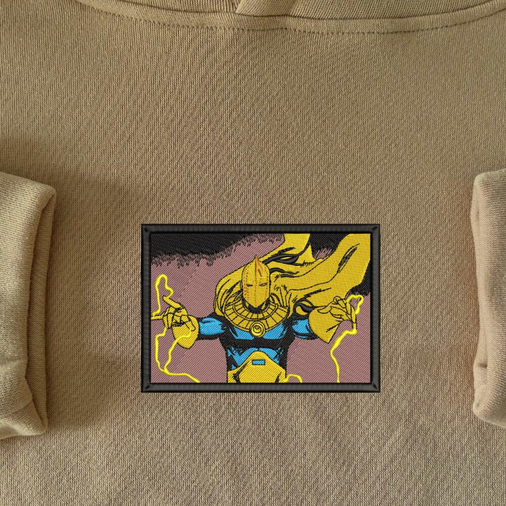 Doctor Fate Art Embroidered Hoodie Sand (1)