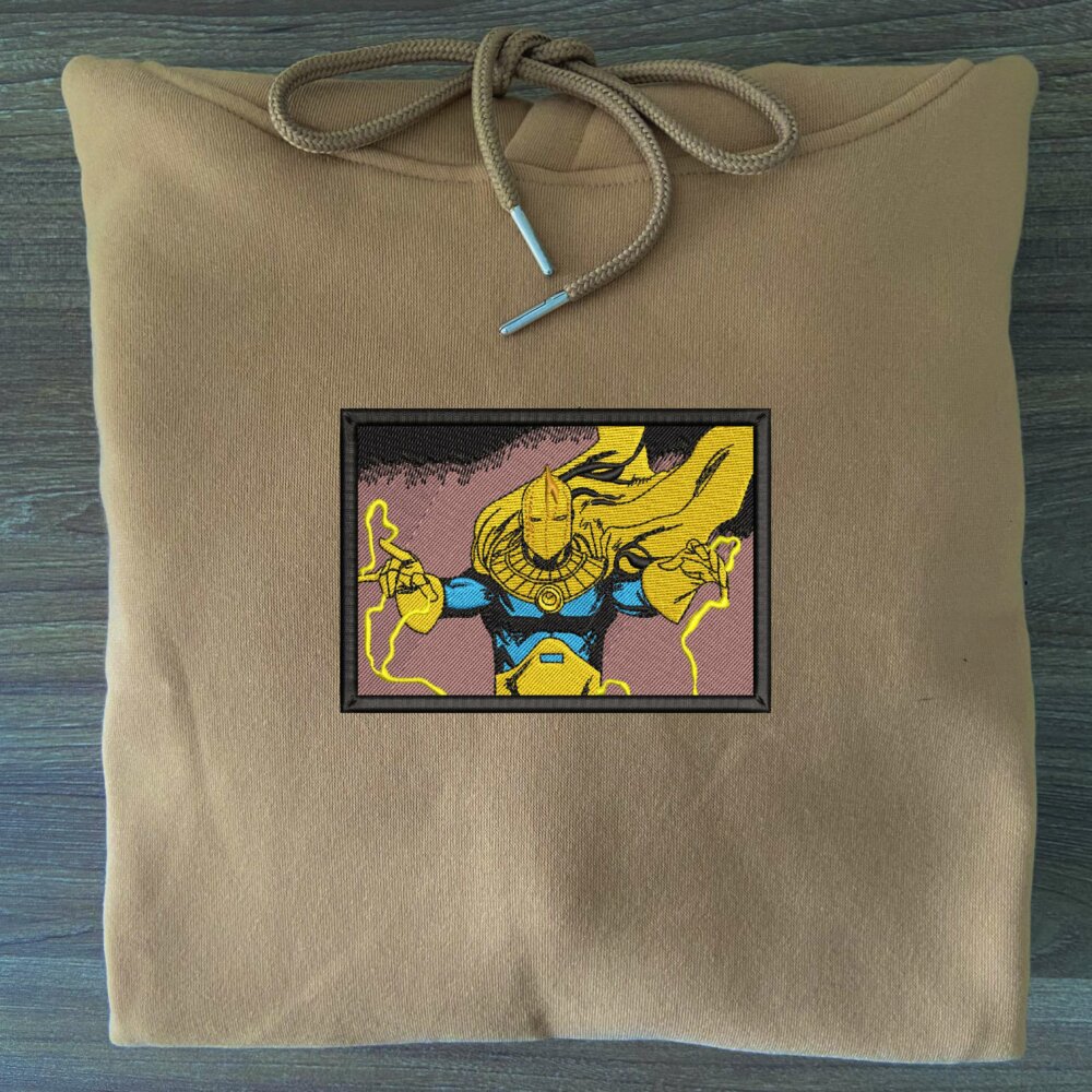 Doctor Fate Art Embroidered Hoodie Sand (3)