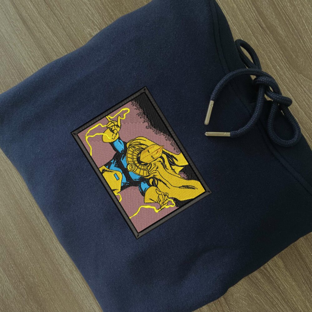 Doctor Fate Art Embroidered Hoodie navy (2)