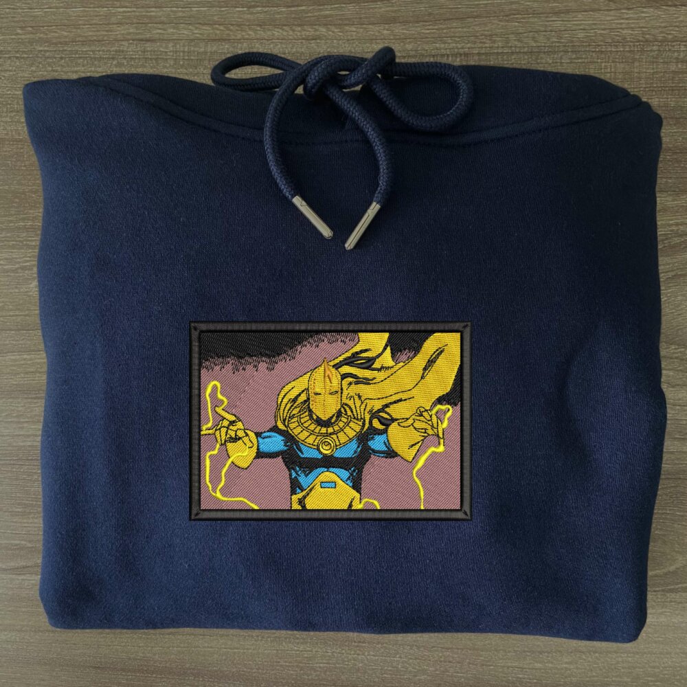 Doctor Fate Art Embroidered Hoodie navy (3)