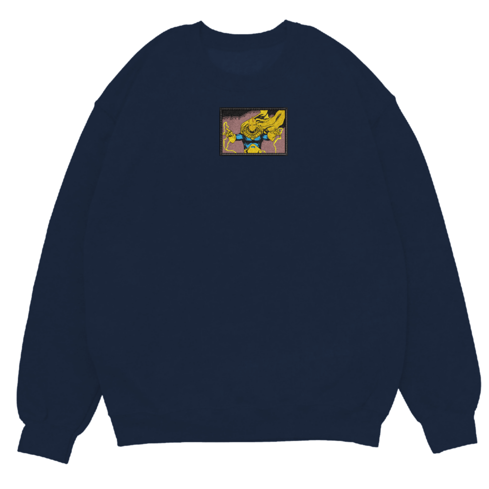 Doctor Fate Art Embroidered Sweatshirt Navy