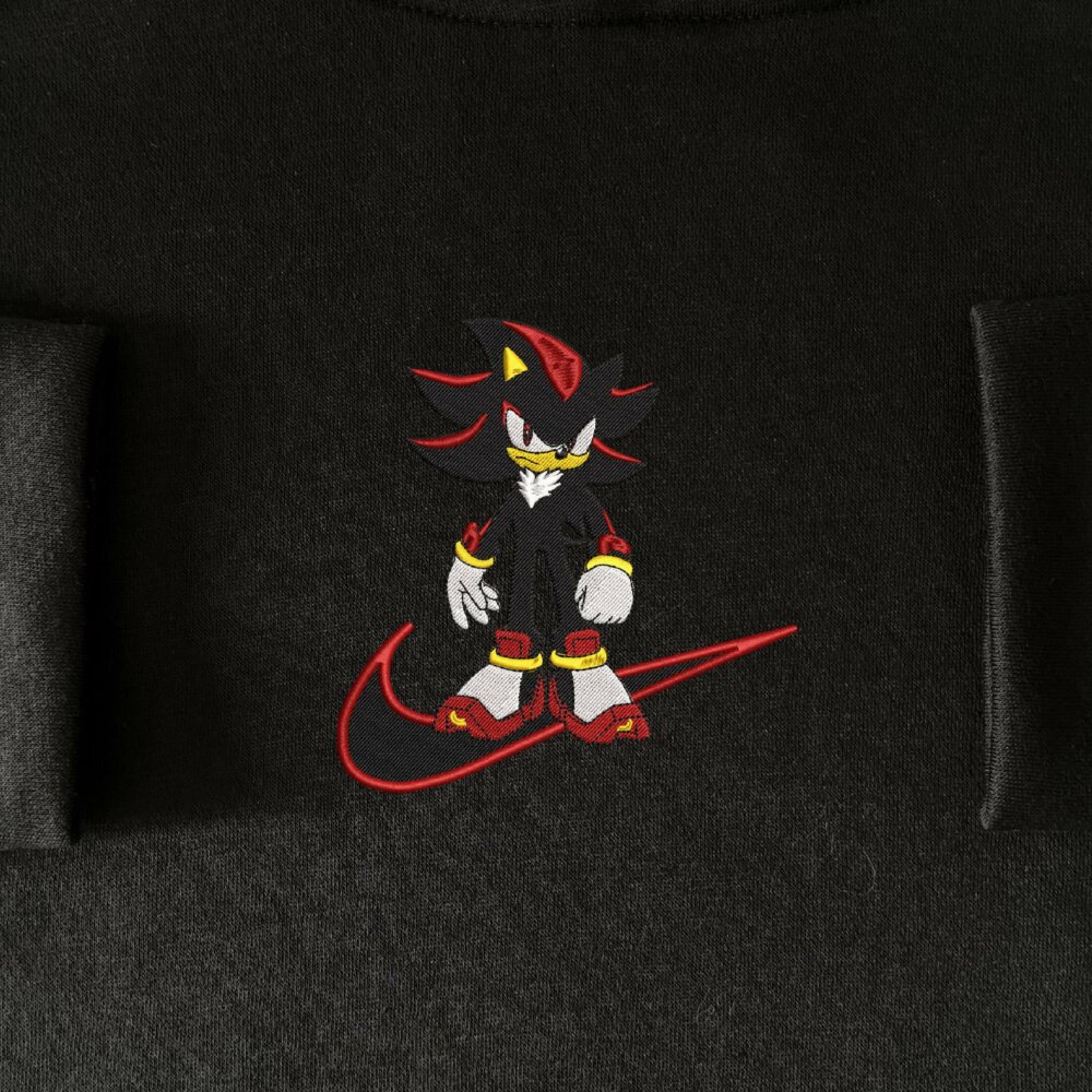 Shadow The Hedgehog Embroidered Hoodie Black (1)