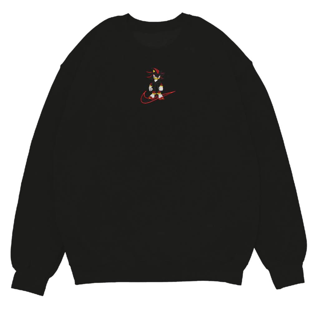 Shadow The Hedgehog Embroidered Sweatshirt Black