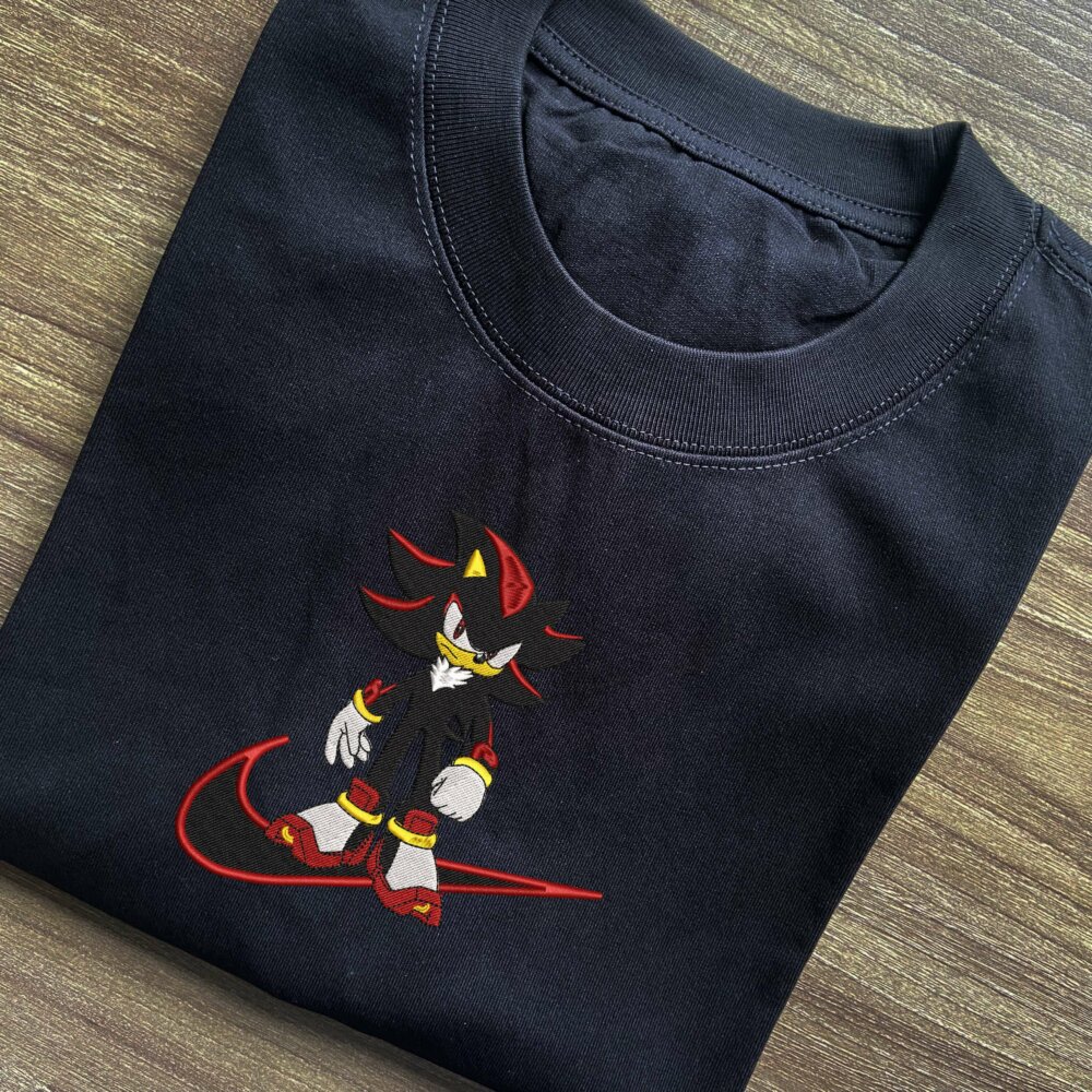 Shadow The Hedgehog Embroidered T shirt (1)