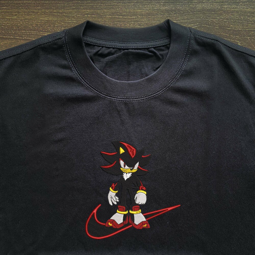 Shadow The Hedgehog Embroidered T shirt (3)