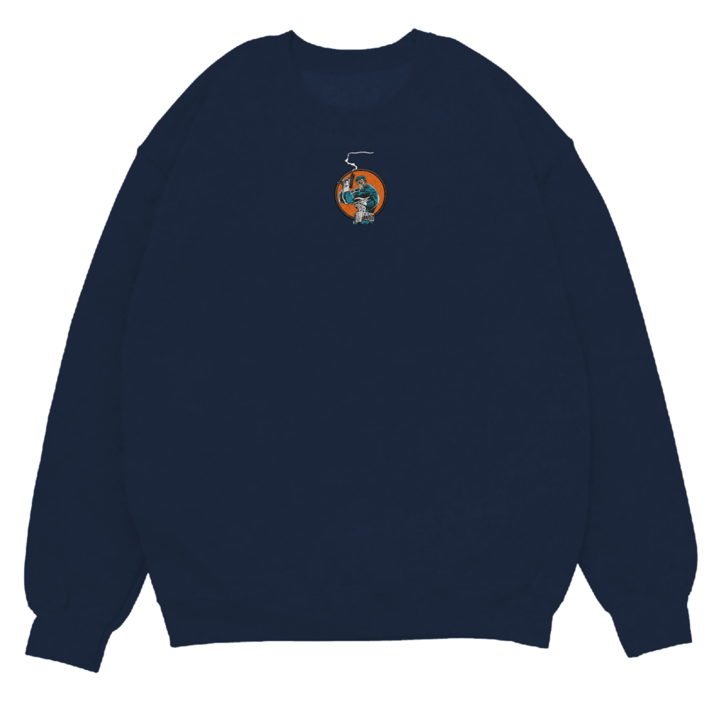 The Punisher Art Embroidered Sweatshirt Navy