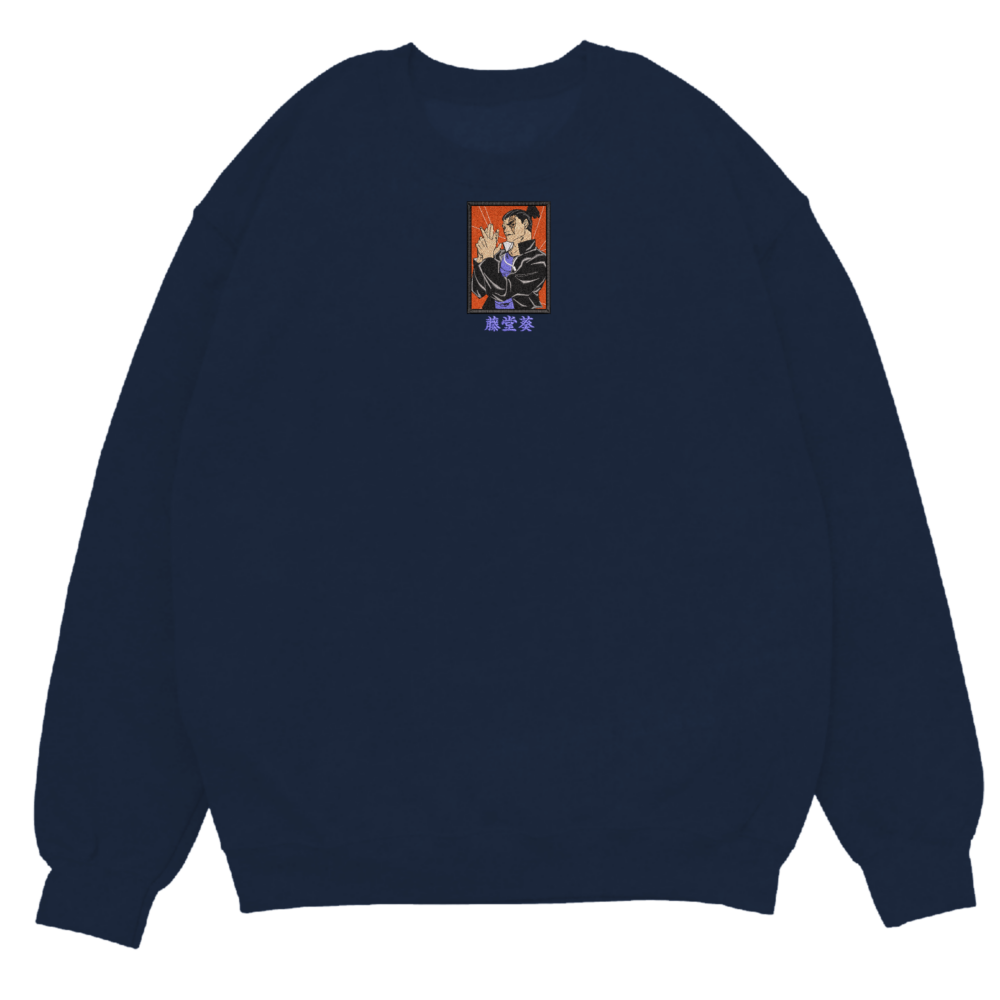 Todo Aoi Art Embroidered Sweatshirt Navy