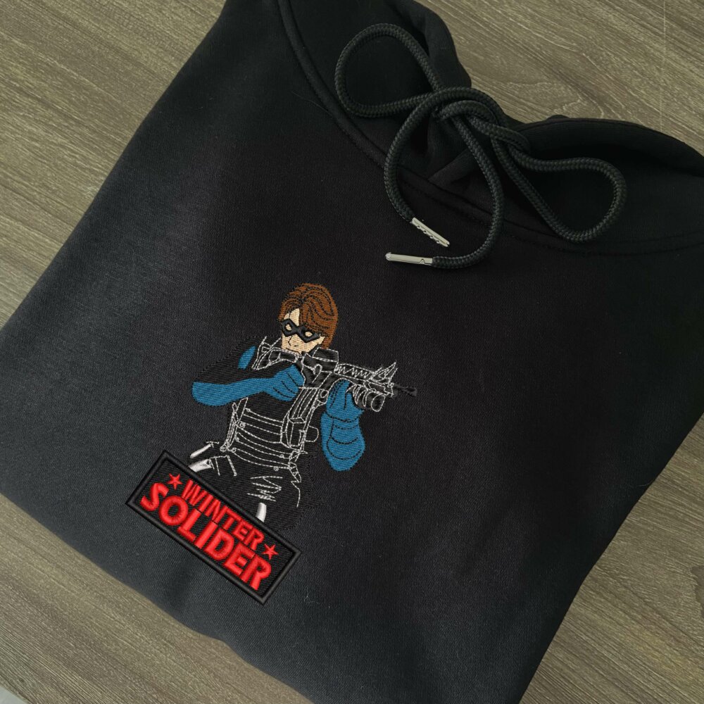 Winter Soldier Art Embroidered Hoodie (6)