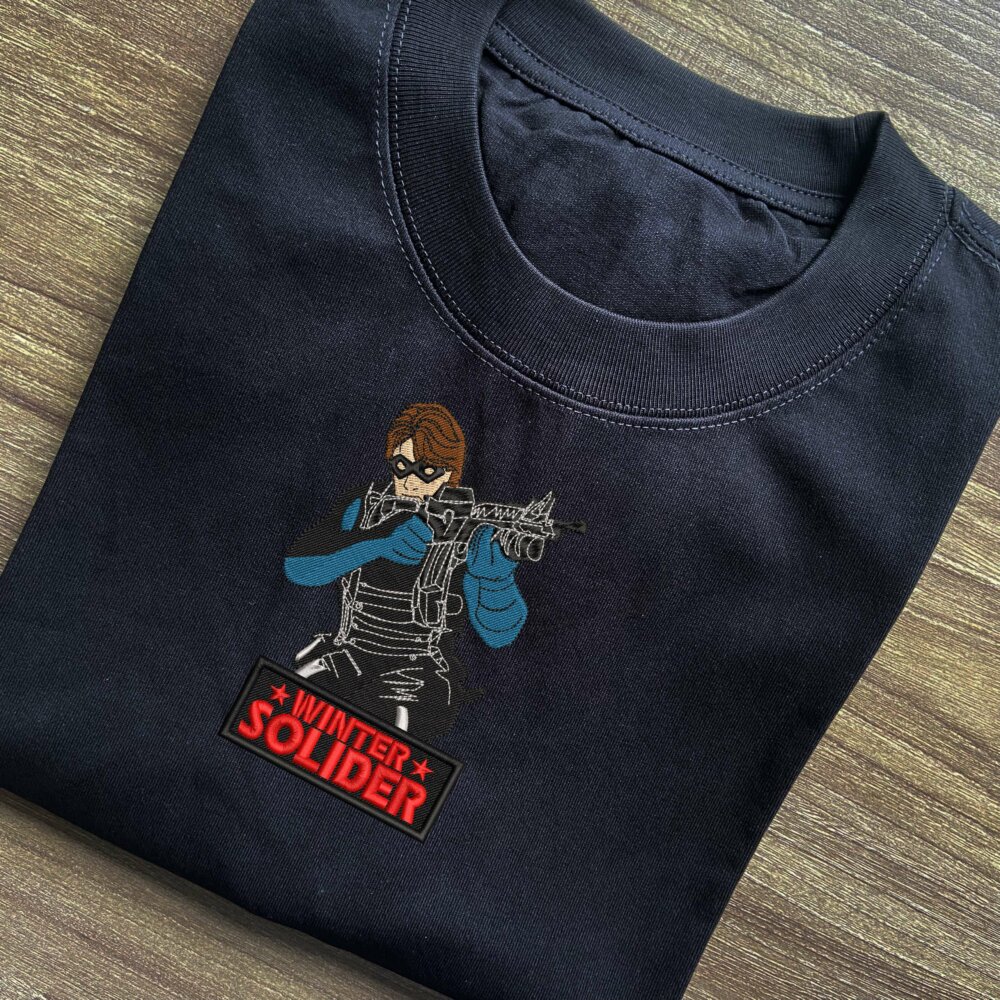 Winter Soldier Art Embroidered T shirt