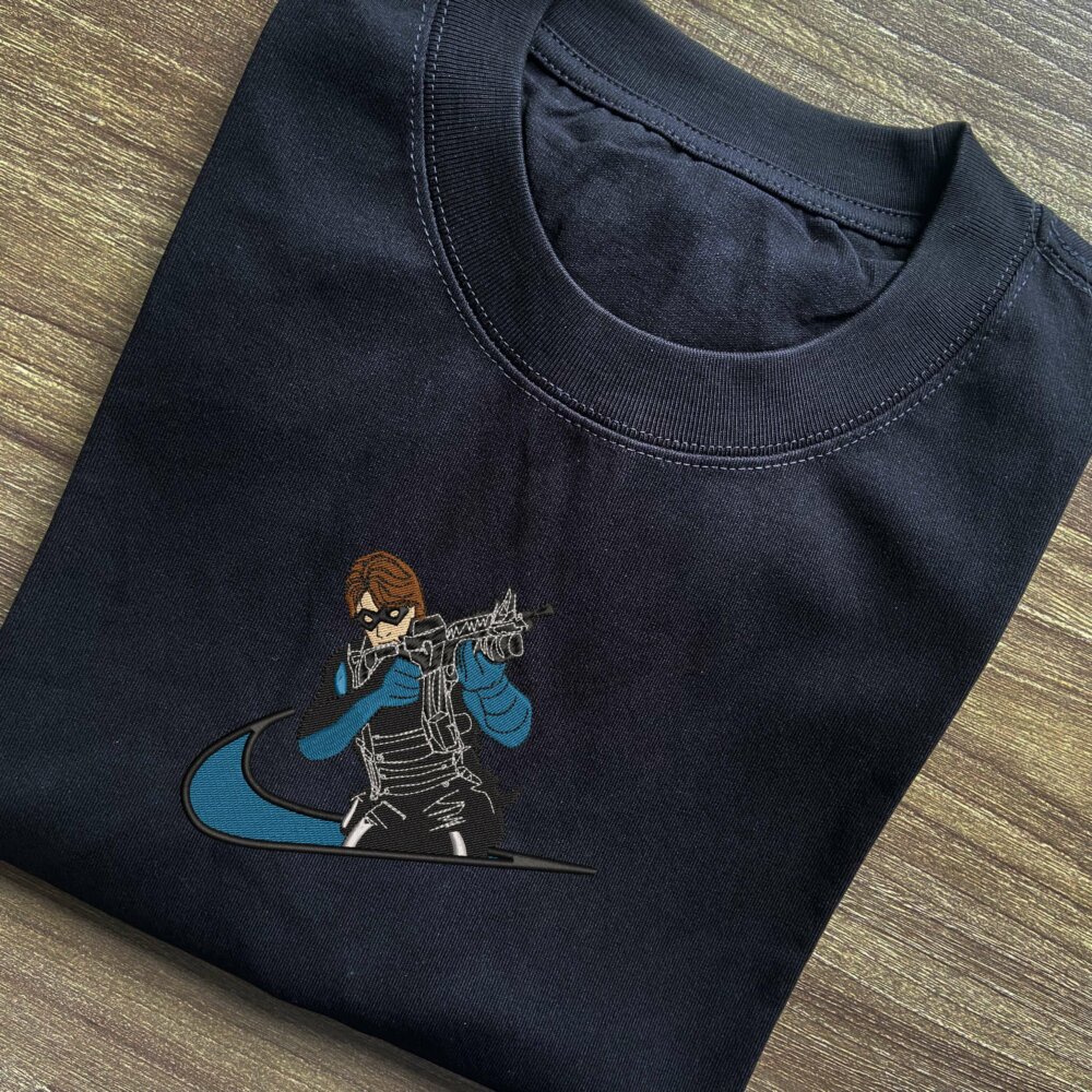 Winter Soldier Embroidered T Shirt (1)