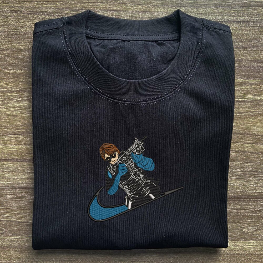 Winter Soldier Embroidered T Shirt (2)