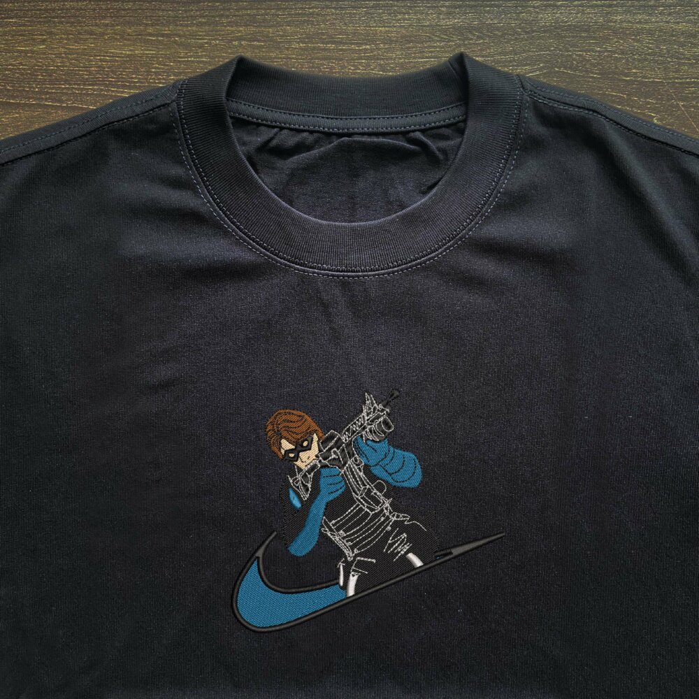 Winter Soldier Embroidered T Shirt (3)