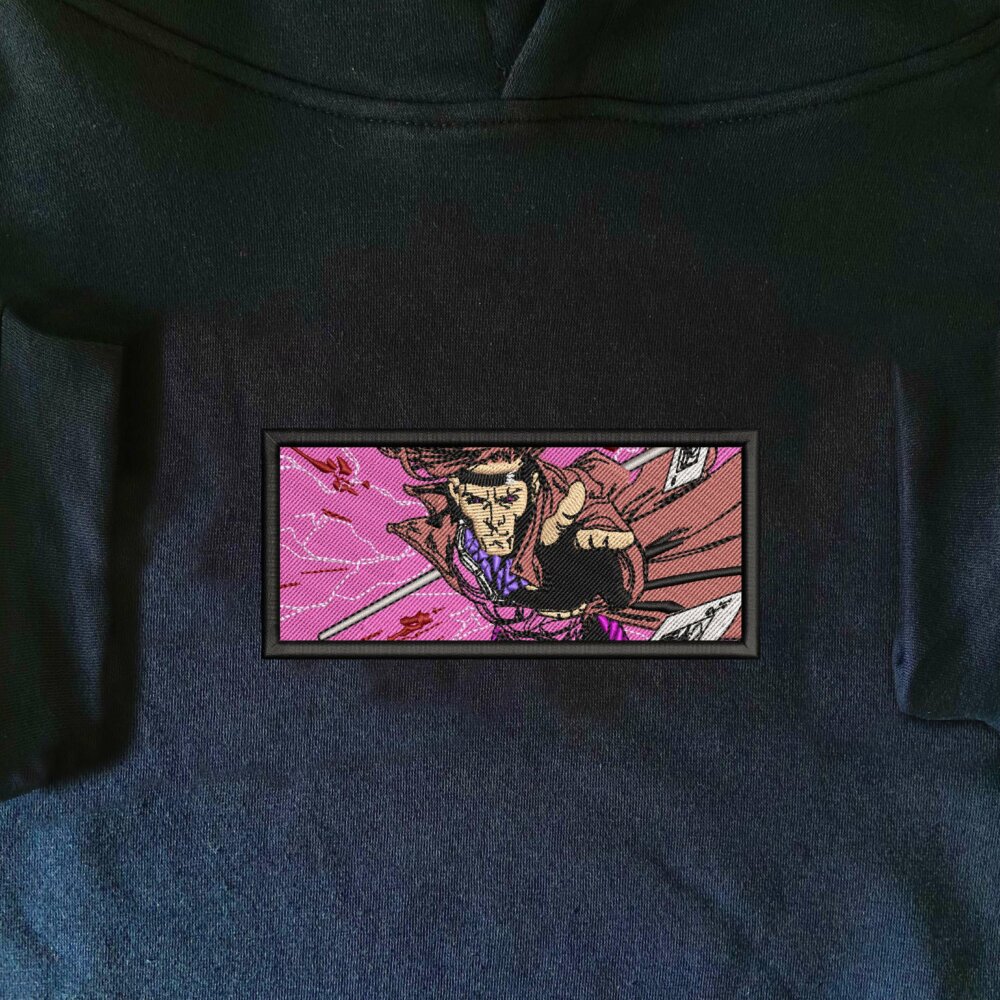 Gambit Embroidered Hoodie Navy (1)