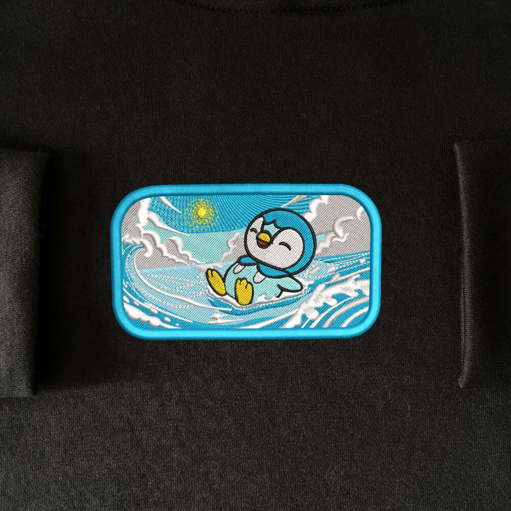 Piplup Embroidered Hoodie Black (1)