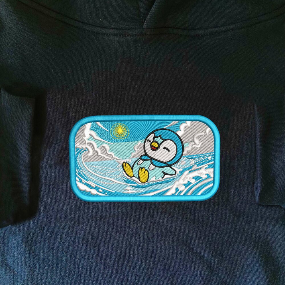 Piplup Embroidered Hoodie Navy (1)