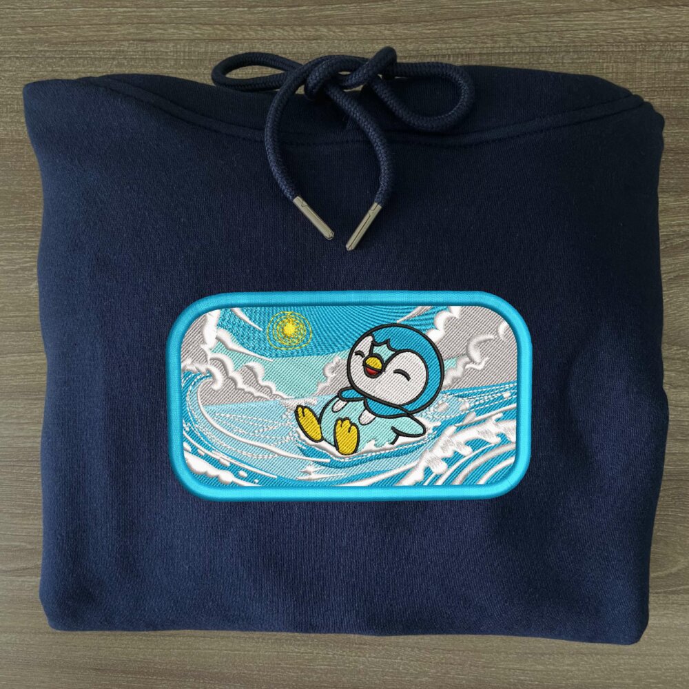 Piplup Embroidered Hoodie Navy (3)