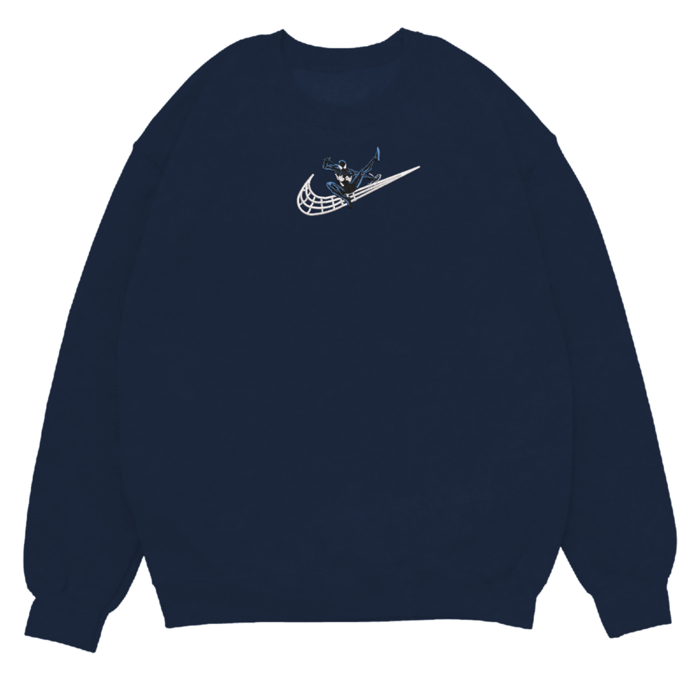 Web warrior Embroidered Sweatshirt Navy