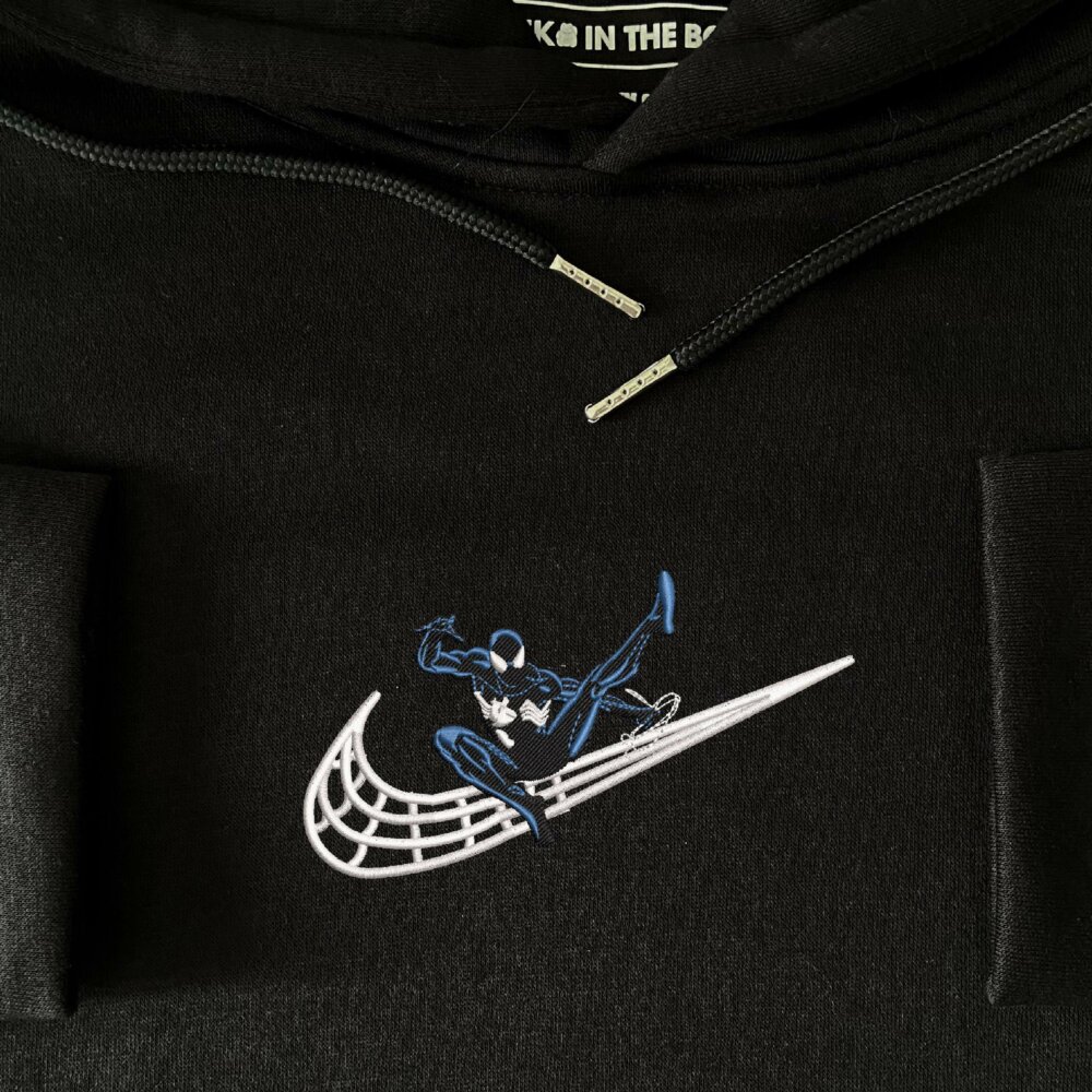 Web warrior Embroidered hoodie Black (4)