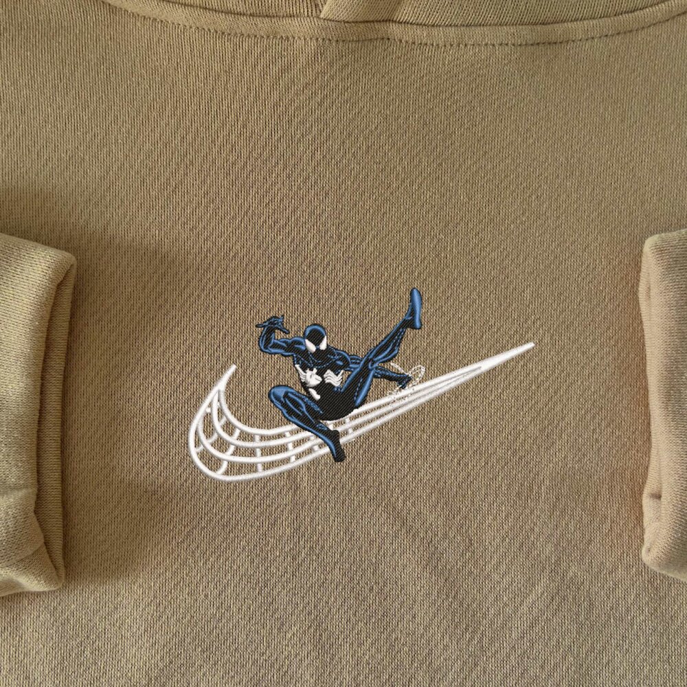 Web warrior Embroidered hoodie Sand (1)